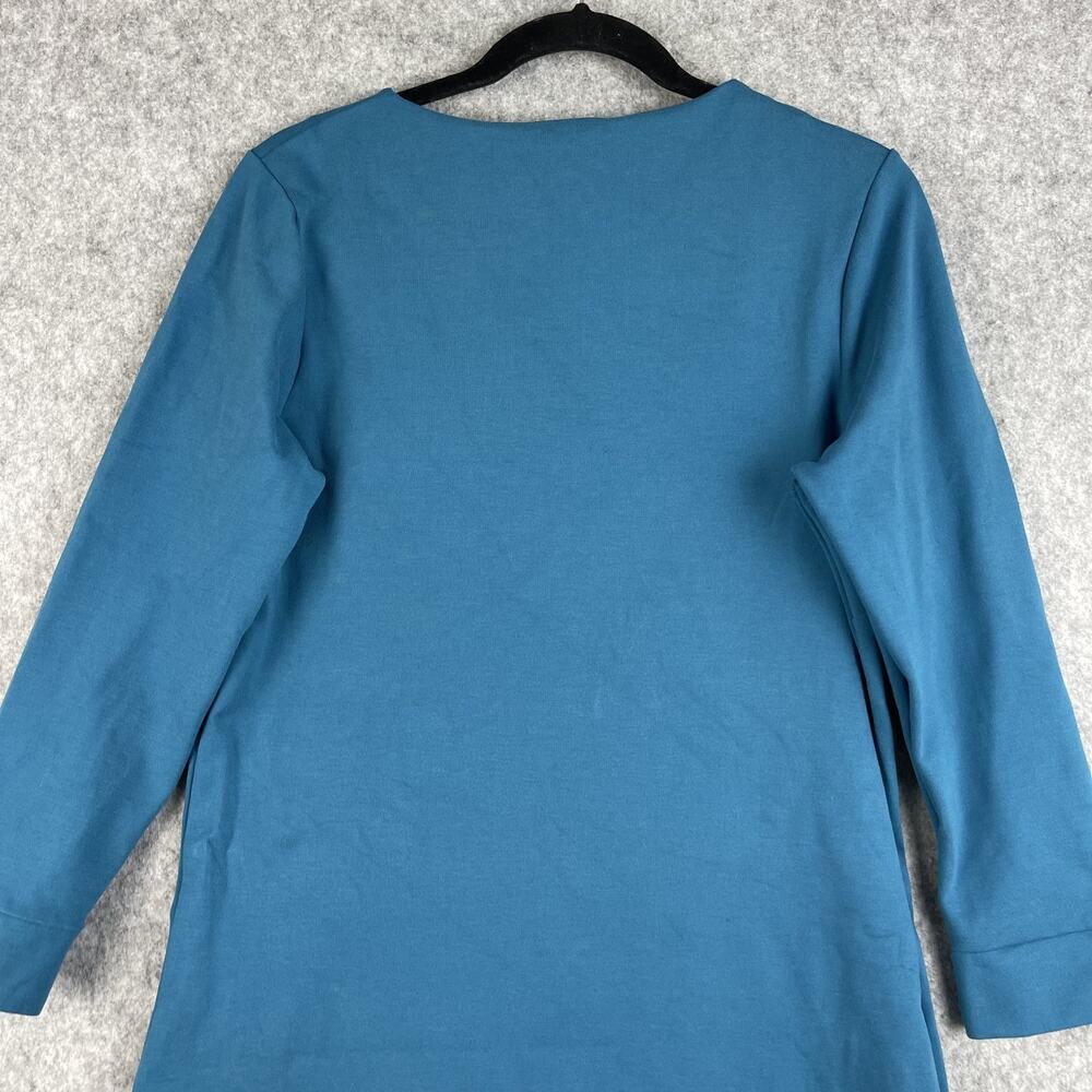 Kettlewell Dress Womens Large Teal Long Sleeve Midi Stretch Classic Career - Picture 10 of 14